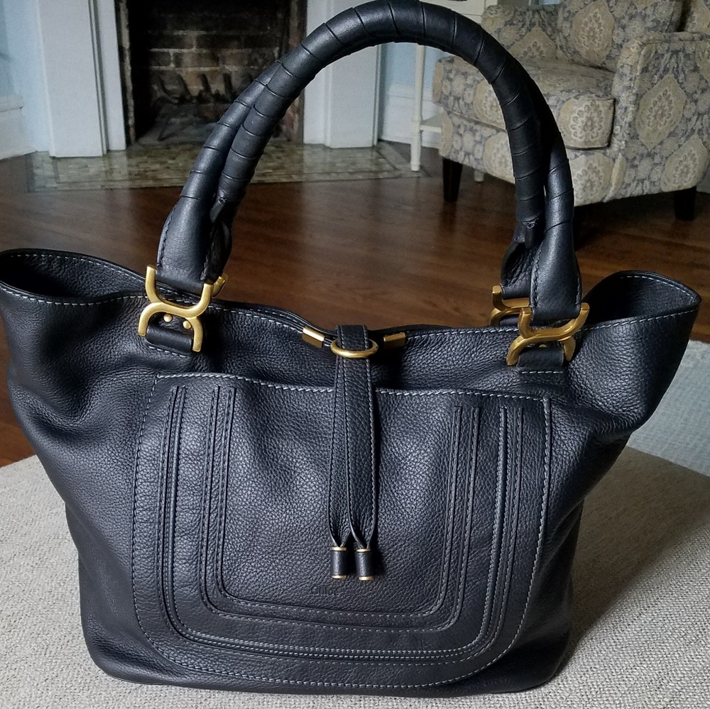 Authentic Chloe Black Marcie Handbag